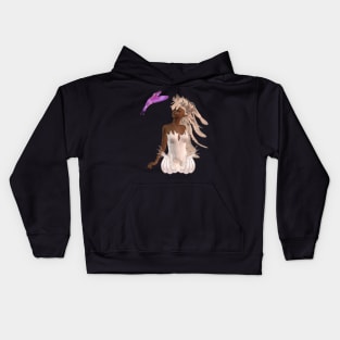 Wonderful fairy with fantasy bird Kids Hoodie